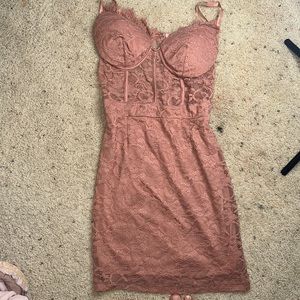Haute Monde pink lace dress